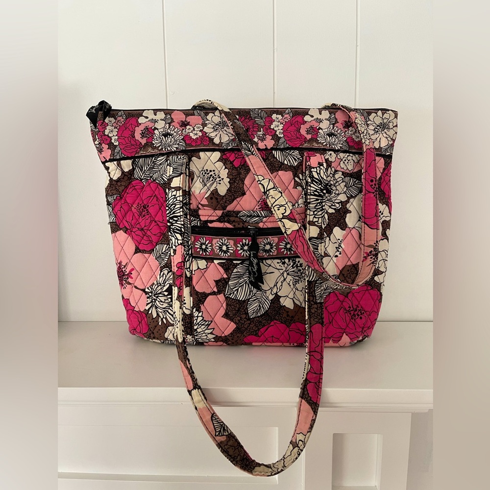 Vera Bradley Mocha Rouge Tote Bag